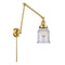 Canton Swing Arm shown in the Satin Gold finish with a Seedy shade