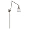 Canton Swing Arm shown in the Brushed Satin Nickel finish with a Clear shade