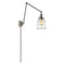 Canton Swing Arm shown in the Brushed Satin Nickel finish with a Clear shade