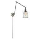Canton Swing Arm shown in the Brushed Satin Nickel finish with a Seedy shade