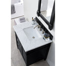 James Martin Brittany 30" Single Vanity Black Onyx with 3 cm Carrara Marble Top 650-V30-BKO-3CAR