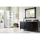 James Martin Brittany 60" Single Vanity Black Onyx with 3 cm Carrara Marble Top 650-V60S-BKO-3CAR