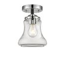 Bellmont Semi-Flush Mount shown in the Black Polished Nickel finish with a Clear shade