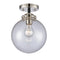 Beacon Semi-Flush Mount shown in the Black Polished Nickel finish with a Seedy shade