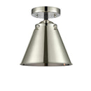 Appalachian Semi-Flush Mount shown in the Black Polished Nickel finish with a Polished Nickel shade