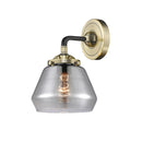 Fulton Sconce shown in the Black Antique Brass finish with a Plated Smoke shade