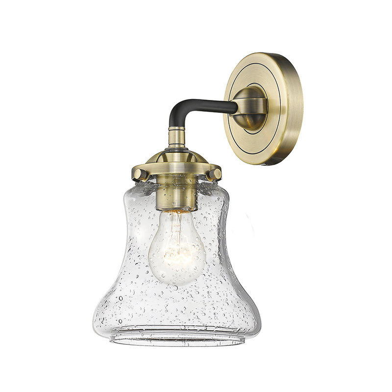 Bellmont Sconce shown in the Black Antique Brass finish with a Seedy shade