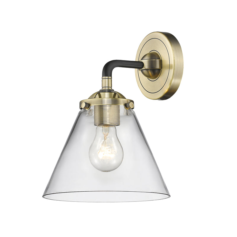 Cone Sconce shown in the Black Antique Brass finish with a Clear shade