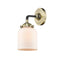 Bell Sconce shown in the Black Antique Brass finish with a Matte White shade