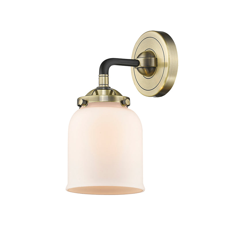 Bell Sconce shown in the Black Antique Brass finish with a Matte White shade