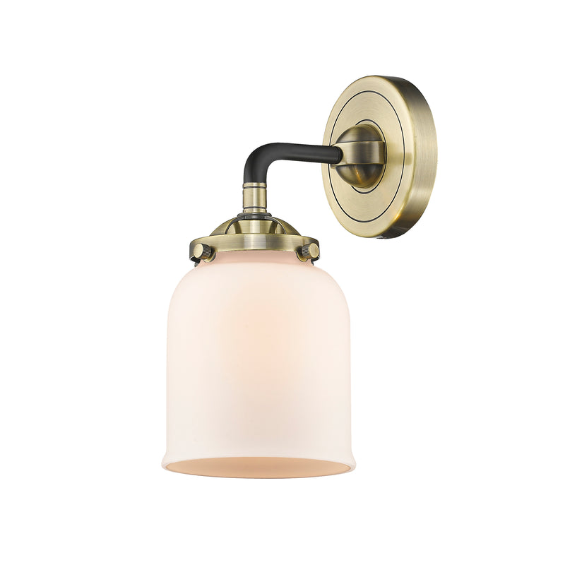 Bell Sconce shown in the Black Antique Brass finish with a Matte White shade