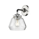 Fulton Sconce shown in the Black Polished Nickel finish with a Clear shade