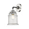 Canton Sconce shown in the Black Polished Nickel finish with a Seedy shade