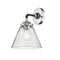 Cone Sconce shown in the Black Polished Nickel finish with a Seedy shade