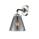 Cone Sconce shown in the Black Polished Nickel finish with a Plated Smoke shade