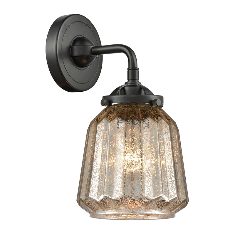 Chatham Sconce shown in the Oil Rubbed Bronze finish with a Mercury shade