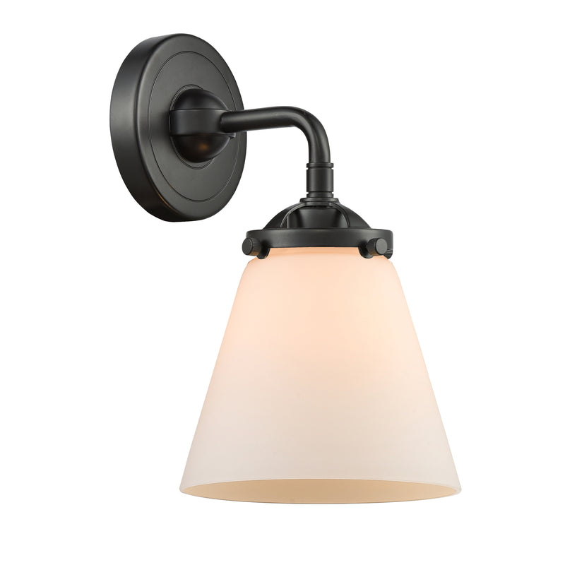 Cone Sconce shown in the Oil Rubbed Bronze finish with a Matte White shade