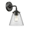 Cone Sconce shown in the Oil Rubbed Bronze finish with a Clear shade