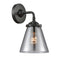 Cone Sconce shown in the Oil Rubbed Bronze finish with a Plated Smoke shade