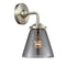 Cone Sconce shown in the Brushed Satin Nickel finish with a Plated Smoke shade