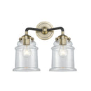 Canton Bath Vanity Light shown in the Black Antique Brass finish with a Clear shade