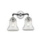 Bellmont Bath Vanity Light shown in the Black Polished Nickel finish with a Clear shade