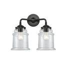 Canton Bath Vanity Light shown in the Oil Rubbed Bronze finish with a Clear shade