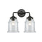 Canton Bath Vanity Light shown in the Oil Rubbed Bronze finish with a Clear shade
