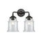 Canton Bath Vanity Light shown in the Oil Rubbed Bronze finish with a Clear shade