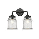 Canton Bath Vanity Light shown in the Oil Rubbed Bronze finish with a Seedy shade