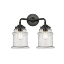 Canton Bath Vanity Light shown in the Oil Rubbed Bronze finish with a Seedy shade