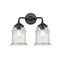 Canton Bath Vanity Light shown in the Oil Rubbed Bronze finish with a Seedy shade
