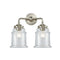 Canton Bath Vanity Light shown in the Brushed Satin Nickel finish with a Clear shade
