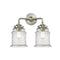 Canton Bath Vanity Light shown in the Brushed Satin Nickel finish with a Seedy shade