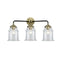 Canton Bath Vanity Light shown in the Black Antique Brass finish with a Clear shade