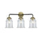 Canton Bath Vanity Light shown in the Black Antique Brass finish with a Clear shade
