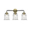 Canton Bath Vanity Light shown in the Black Antique Brass finish with a Seedy shade