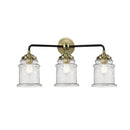 Canton Bath Vanity Light shown in the Black Antique Brass finish with a Seedy shade