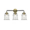Canton Bath Vanity Light shown in the Black Antique Brass finish with a Seedy shade
