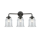 Canton Bath Vanity Light shown in the Oil Rubbed Bronze finish with a Clear shade