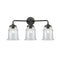Canton Bath Vanity Light shown in the Oil Rubbed Bronze finish with a Clear shade