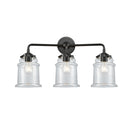 Canton Bath Vanity Light shown in the Oil Rubbed Bronze finish with a Clear shade