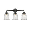 Canton Bath Vanity Light shown in the Oil Rubbed Bronze finish with a Seedy shade