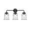 Canton Bath Vanity Light shown in the Oil Rubbed Bronze finish with a Seedy shade