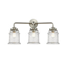 Canton Bath Vanity Light shown in the Brushed Satin Nickel finish with a Seedy shade