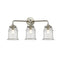 Canton Bath Vanity Light shown in the Brushed Satin Nickel finish with a Seedy shade