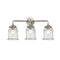 Canton Bath Vanity Light shown in the Brushed Satin Nickel finish with a Seedy shade