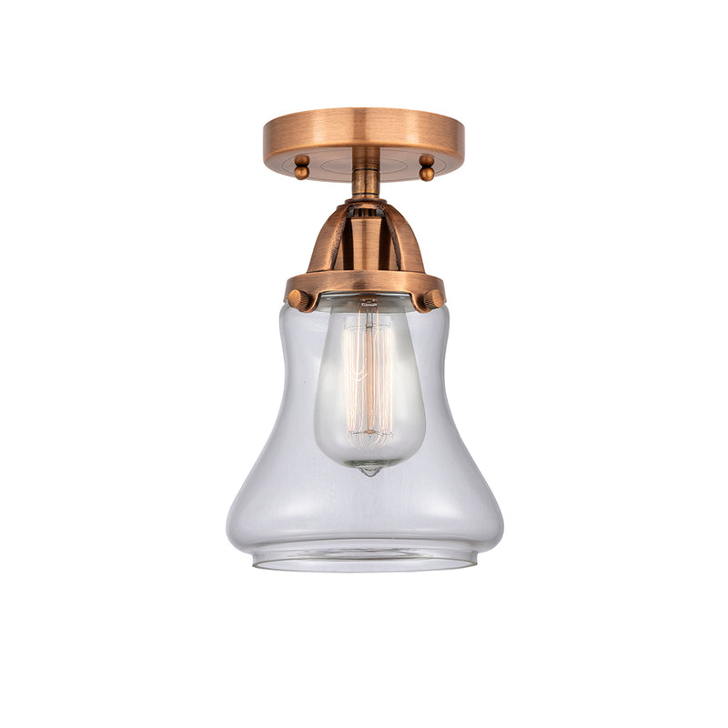 Bellmont Semi-Flush Mount shown in the Antique Copper finish with a Clear shade