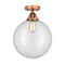 Beacon Semi-Flush Mount shown in the Antique Copper finish with a Clear shade