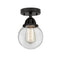 Beacon Semi-Flush Mount shown in the Matte Black finish with a Clear shade